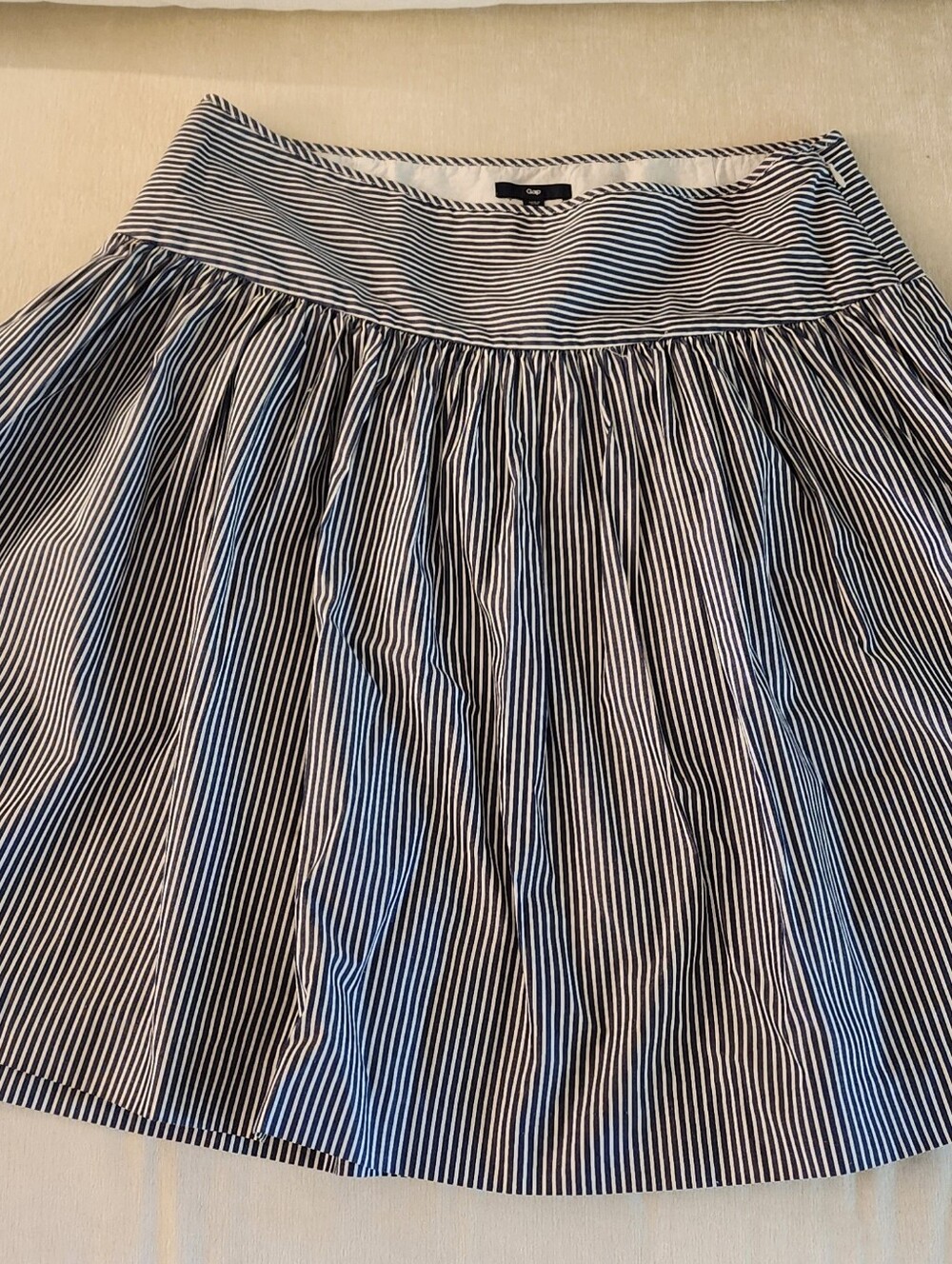 GAP Navy and White Striped Skater Skirt